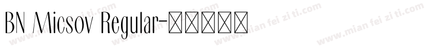 BN Micsov Regular字体转换